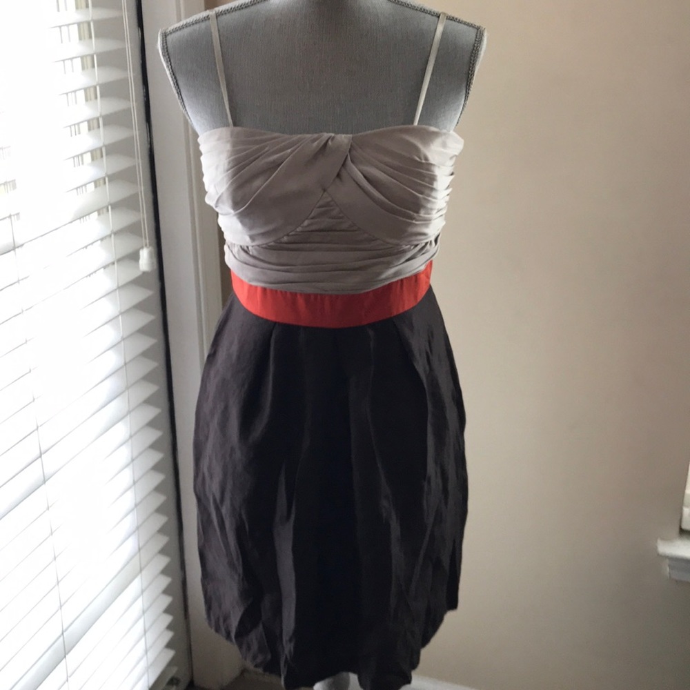 Max & Cleo Womens Brown Orange & Tan Dress